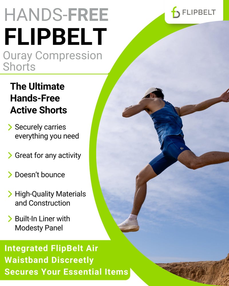 FlipBelt Men's Compression Shorts 3.0 - Black - M - Image 5