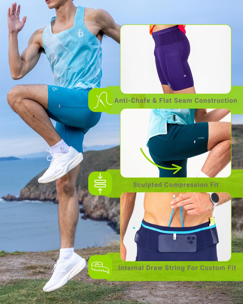 FlipBelt Men's Compression Shorts 3.0 - Black - M - Image 3
