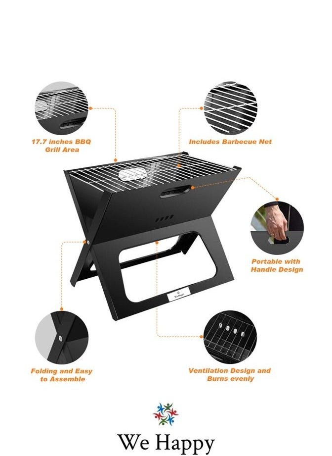 We Happy - Portable Outdoor Barbecue X Type Charcoal Grill | Foldable & Easy to Use - Image 1