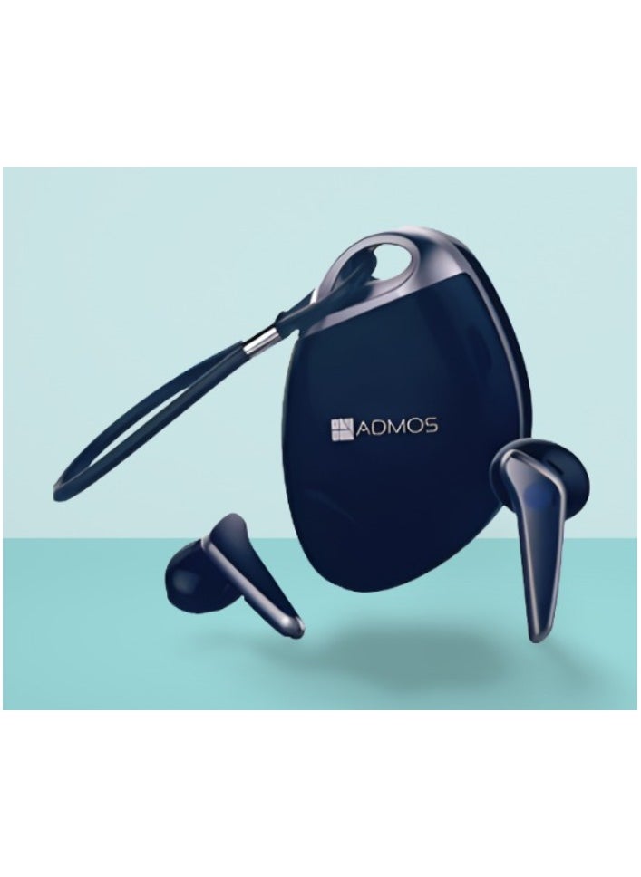 Admos - TWS Unique Sticky Design Touch Sensor Earpods - Black - Image 1