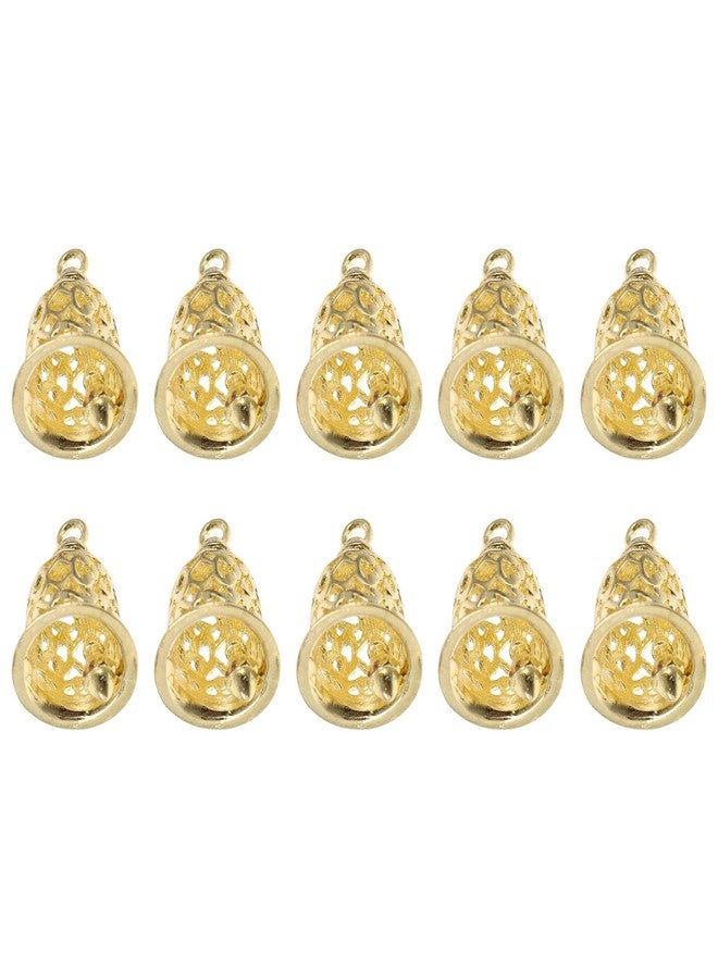 Artibetter 10pcs Brass Bell Decoration Clothes Accessories DIY Bell Decoration Hollow Bell Hanging Decoration Delicate Bell Hanging Decors - Image 2