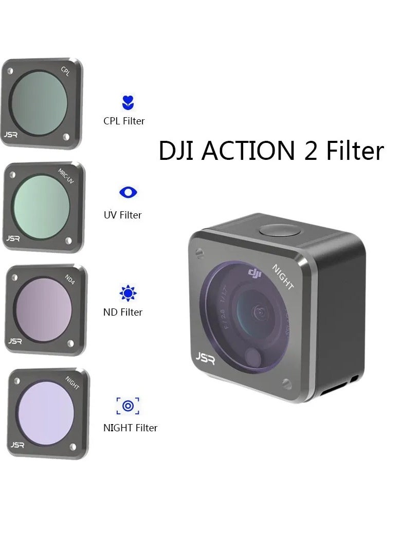 Generic Camera Filter, Multi Layer Coating Neutral Density Filter, Portable And Durable Aluminum Optical Glass Lens, Lightweight Compact Camera Filter For DJI Action 2 Camera, (1pc, CPL)  - Image 3