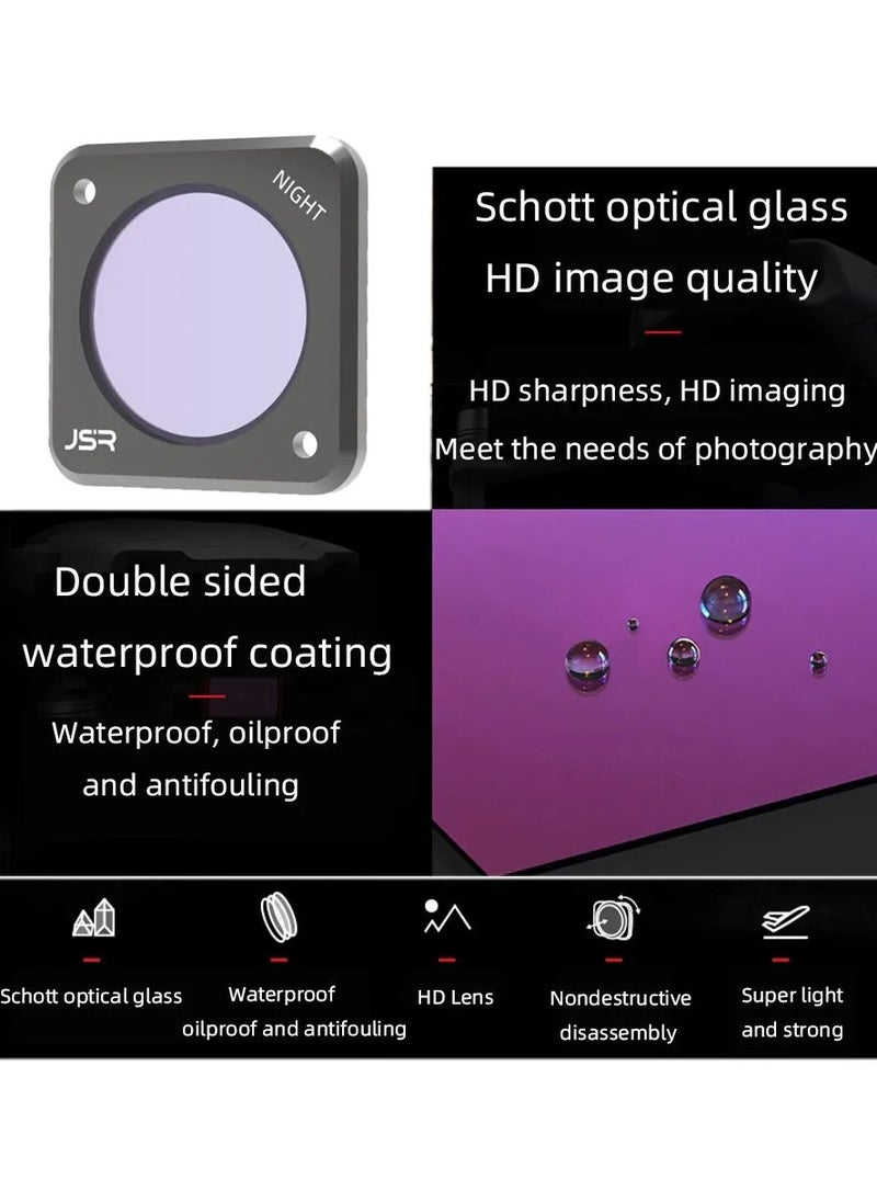 Generic Camera Filter, Multi Layer Coating Neutral Density Filter, Portable And Durable Aluminum Optical Glass Lens, Lightweight Compact Camera Filter For DJI Action 2 Camera, (1pc, CPL)  - Image 2