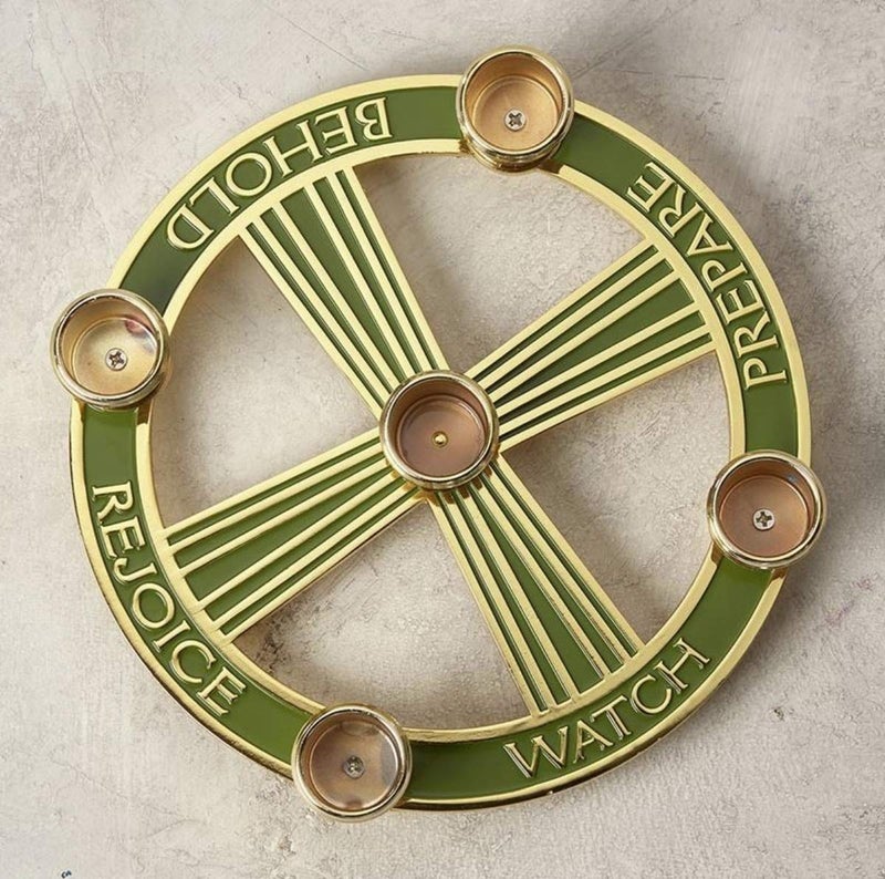 Needzo Candleholder Advent Wreath, Christmas Table Centerpiece for Candles, Holiday Home Decor 7 Inch - Image 3