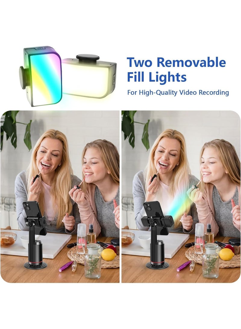 TYCTIX Auto Face Tracking Tripod, No App, 360 Rotation Phone Camera Mount with Rechargeable Fill Light and Remote, Smart Shooting Holder for Vlog, Streaming, Video, Tiktok - Image 2