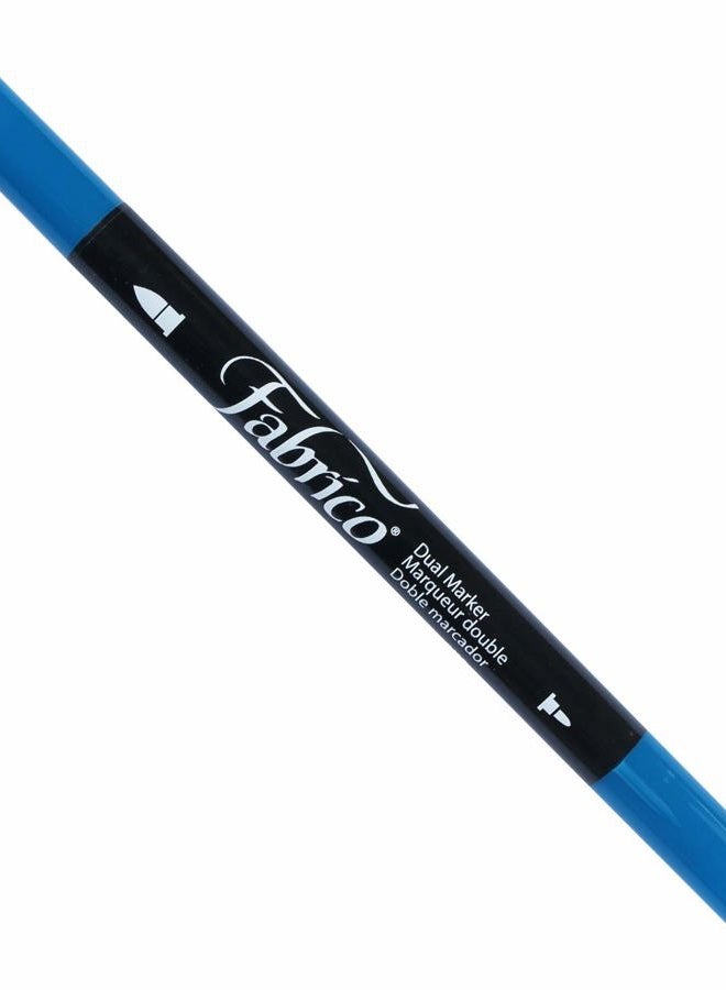 Tsukineko Fabrico Fabric Duel Ended Marker - Cerulean Blue - Image 1