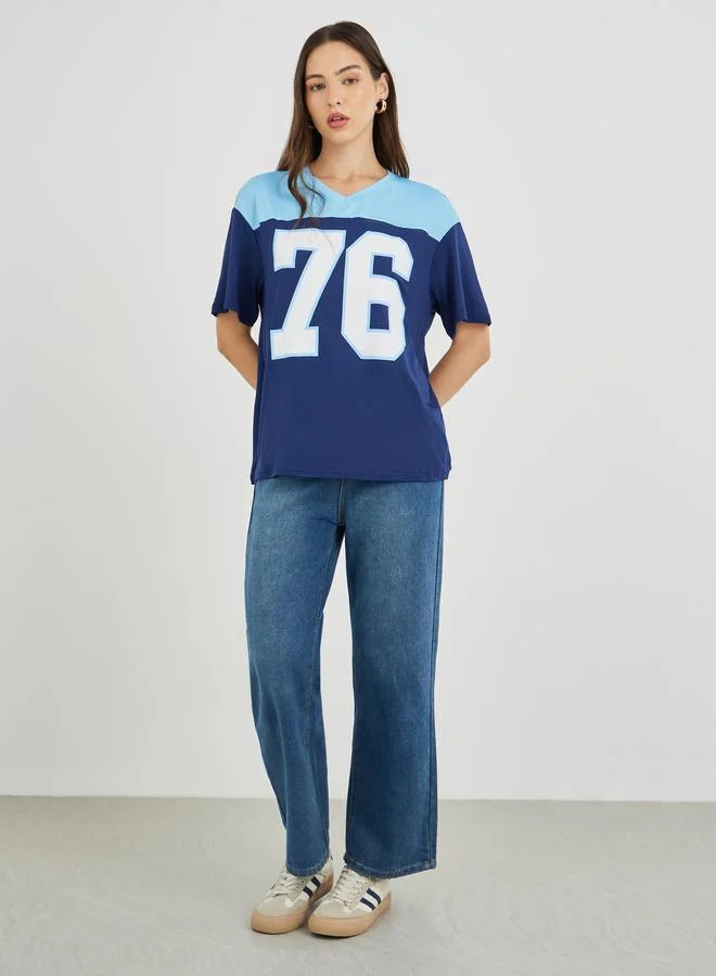 Take Two Take Two Slogan Print Short Sleeve T-Shirt