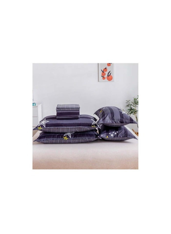 PROMASS 6-Piece King Size Duvet Cover Set Microfibre Comet 1 Duvet Cover 220x240 cm, 1 Fitted Sheet 200x200+25 cm, 4 Pillow Cases 48x74cm Multicolour - Image 3