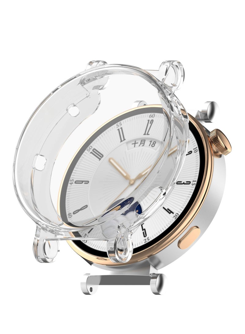 Screen Protector Case For Huawei Watch GT4 41mm Cover HD Shockproof Soft TPU Full Protection Screen Protector Case (Clear) - Image 1