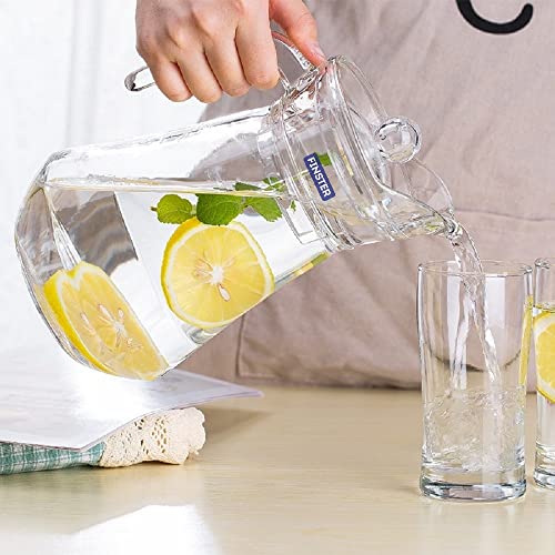 FINSTER Glass Italian Premium Duck Pitcher Jug for Water - 1.3L, Transparent Drinking Beverage Jug, Glass Juice Pot for Home and Tableware Use - Image 5