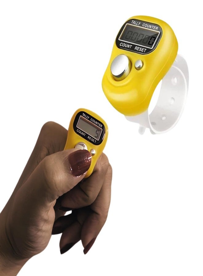 KITTER Mantra Jaap Counter for Chanting Mantra Tally Counter, 5-Digit Finger Ring with LCD Display & Reset Button, Handheld Counter for Meditation, Jap, Sports, Knitting, Classroom Use (Random Colour) - Image 1