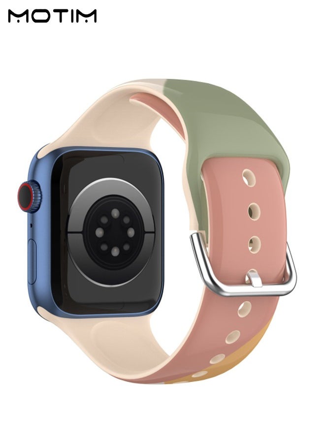 Motim - Sport Bands Compatible with Apple Watch Band 42mm 44mm 45mm 49mm, Waterproof Soft Silicone Wristband Replacement Strap Accessories for iWatch Ultra SE Series 9/8/7/6/5/4/3/2/1 - Image 1