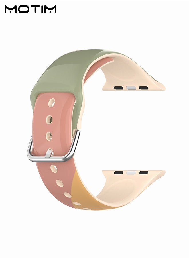 Motim - Sport Bands Compatible with Apple Watch Band 42mm 44mm 45mm 49mm, Waterproof Soft Silicone Wristband Replacement Strap Accessories for iWatch Ultra SE Series 9/8/7/6/5/4/3/2/1 - Image 1