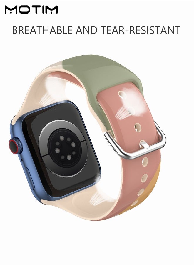 Motim - Sport Bands Compatible with Apple Watch Band 42mm 44mm 45mm 49mm, Waterproof Soft Silicone Wristband Replacement Strap Accessories for iWatch Ultra SE Series 9/8/7/6/5/4/3/2/1 - Image 1