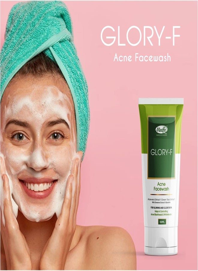 Medfe Glory F Acne Face Wash | Control Acne Blackheads and Whiteheads | For Oily & Acne Prone Skin | Prevents Pimples For Men & Women | 100 ML - Image 3