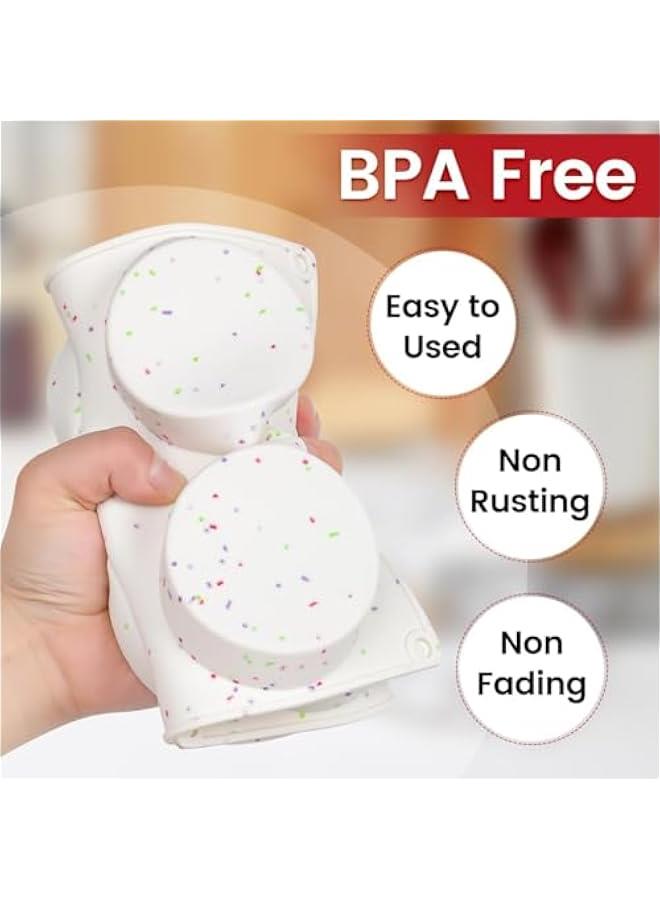Muffin Top Pan, Silicone Egg Molds for Breakfast Sandwiches 3 Inch Round Baking Pan for Oven English Muffins, Whoopie Pies, Corn Bread, Egg bites, Tarts 3 Pack Confetti - Image 5
