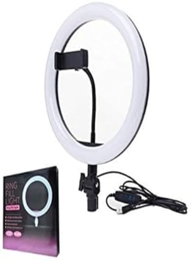 Mattina Mattina Ring Light with Tripod Stand - New 10 Inches Big LED Ring Light with Video Shoot/Makeup Shoot/Studio Shoots/Instagram Video Shoot. Many More, White, Standard 