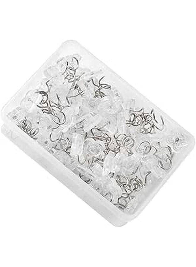 Stainless Steel Fabric Pins 100 Pcs For Book Binding Upholstery Sofa Covers Bed Skirt - Image 1