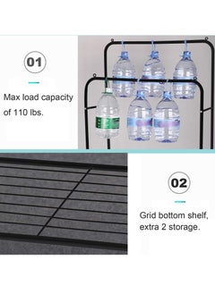 Youqin Home Clothes Rack Cloth Drying Stand Hanger Stand with 2 Clothes Rail 2 Storage shelf and Rolling Wheel Easy to Move Large Capacity for Shoes Clothes Jacket Hats Scarf Handbags White  - Image 2