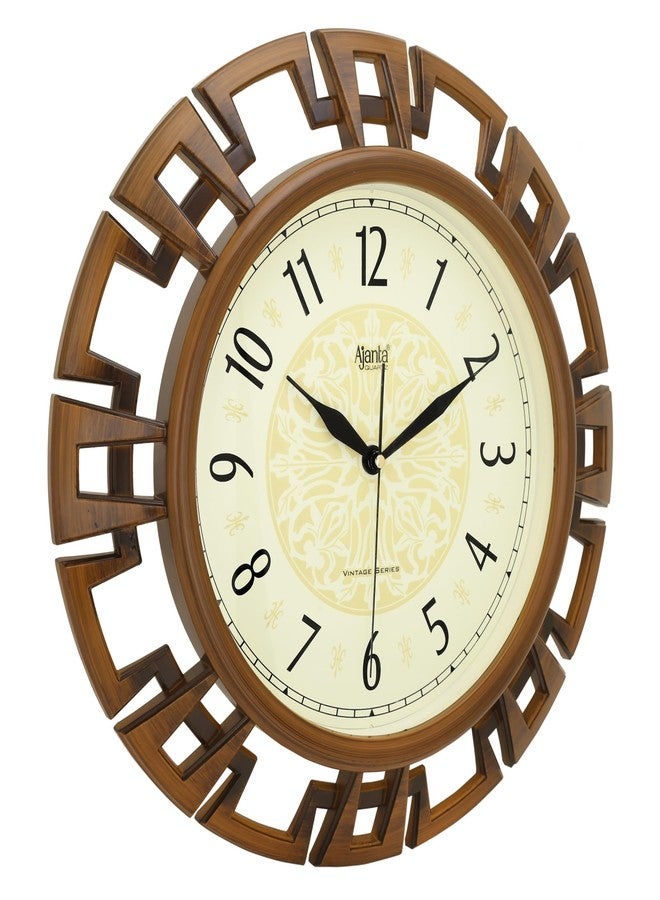 Orpat Ajanta Wall Clock for Home and Offices Silent Sweep Movement 16 Inches Wall Clock (Maple_40 x 40 x 4 cm) - Image 2