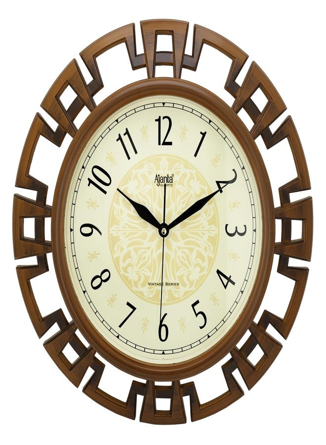 Orpat Ajanta Wall Clock for Home and Offices Silent Sweep Movement 16 Inches Wall Clock (Maple_40 x 40 x 4 cm) - Image 1