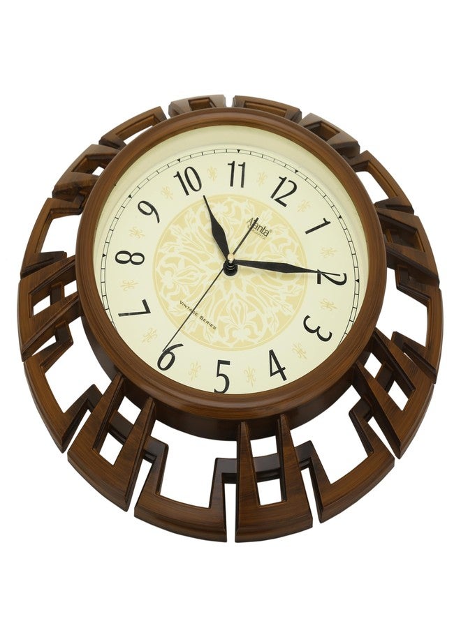 Orpat Ajanta Wall Clock for Home and Offices Silent Sweep Movement 16 Inches Wall Clock (Maple_40 x 40 x 4 cm) - Image 3