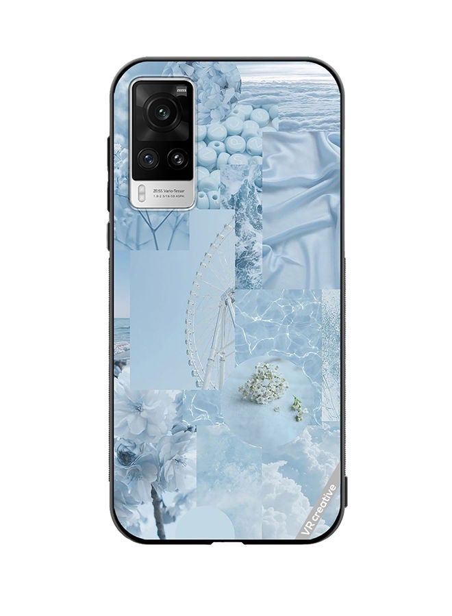 VR CREATIVE Protective Case Cover For Vivo X60 Pro Light Blue College Design Design Multicolour - Image 1