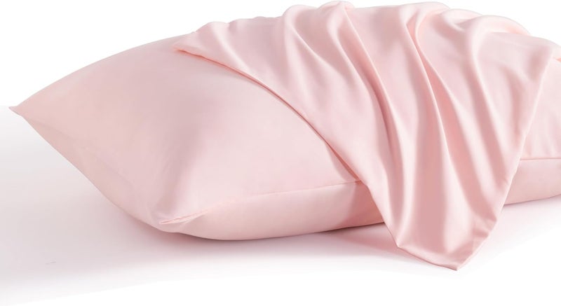 NTBAY Toddler Pillow Cases Set of 2 2 Pack Brushed Microfiber 14x20 Pillow Cases Soft Wrinkle Fade Stain Resistant Blush Pink Pillow Cases with Envelope Closure 14x20 Inches Blush Pink - Image 1