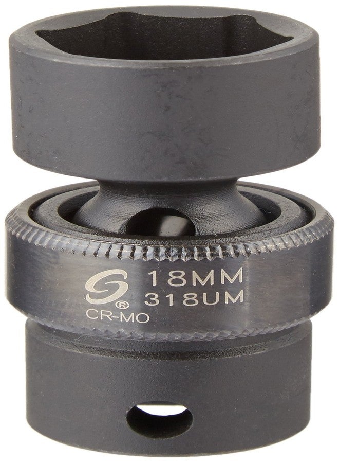 Sunex Tools Sunex 318um 3/8-Inch Drive 18-Mm Universal Impact Socket - Image 1