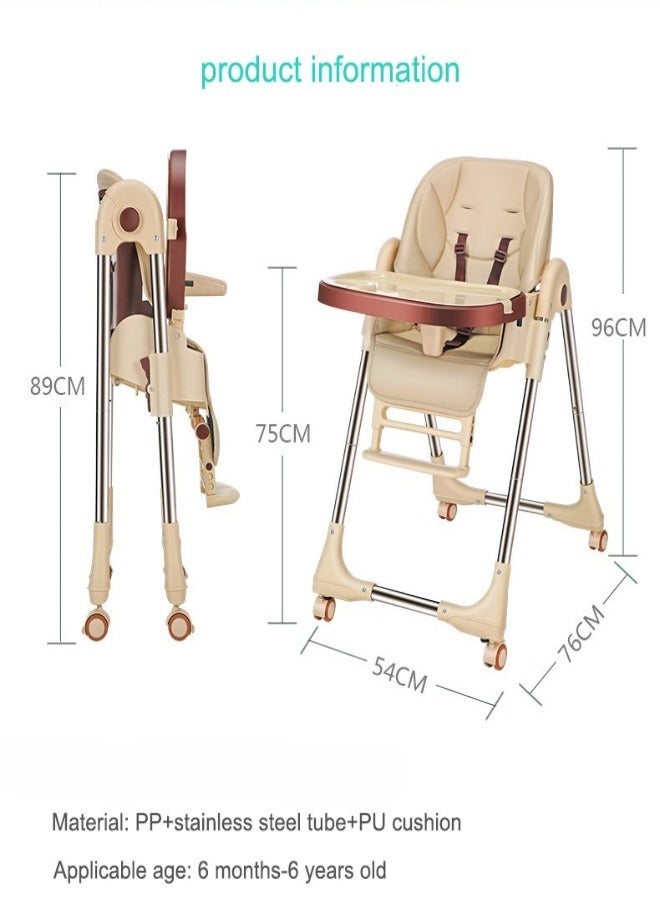 بيلانينا كرسي عشاء للأطفال قابل للتحويل قابل للتعديل محمول ومزود بعجلات لسهولة الاستخدام - Image 2