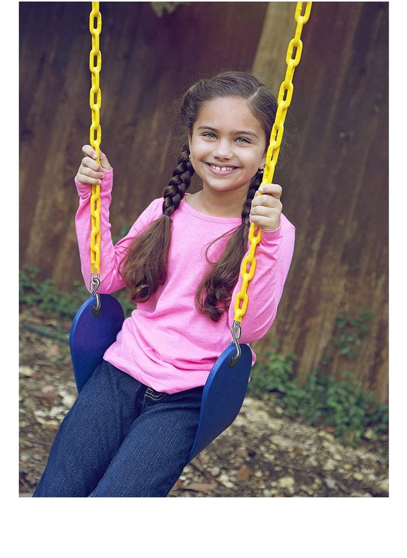 Excellence - Excellence RBW TOYS Garden RBW TOYS Swing Seat Set with Chains Snap Hooks Playground Yard Gym Swing Kids Toy Blue - Image 1