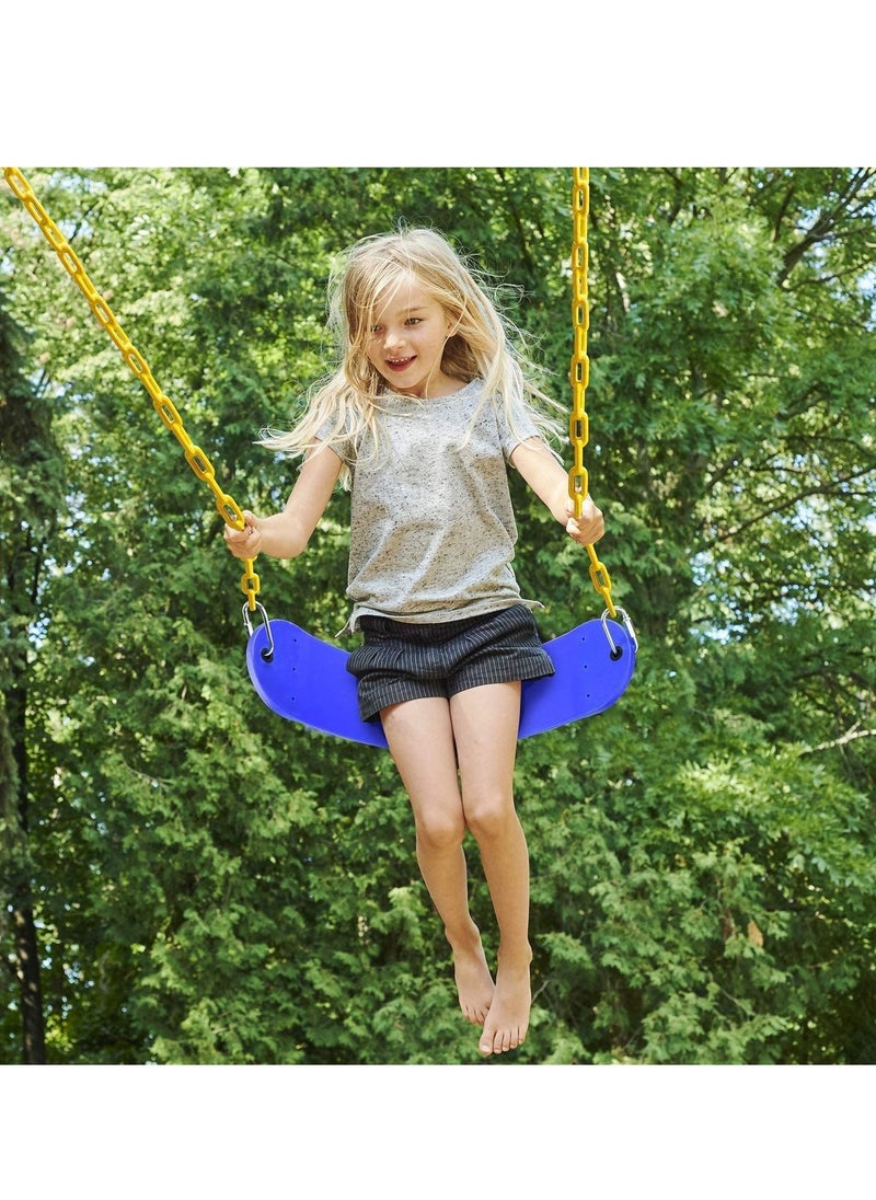 Excellence - Excellence RBW TOYS Garden RBW TOYS Swing Seat Set with Chains Snap Hooks Playground Yard Gym Swing Kids Toy Blue - Image 1