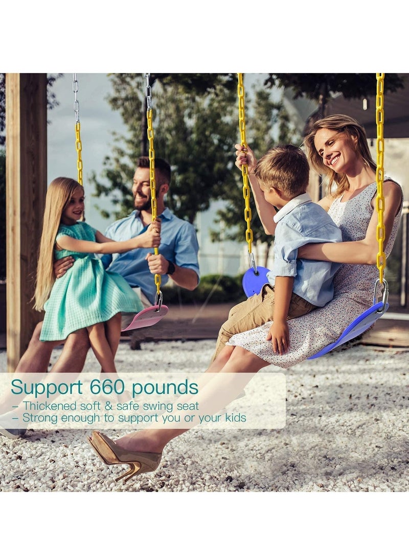 Excellence - Excellence RBW TOYS Garden RBW TOYS Swing Seat Set with Chains Snap Hooks Playground Yard Gym Swing Kids Toy Blue - Image 1