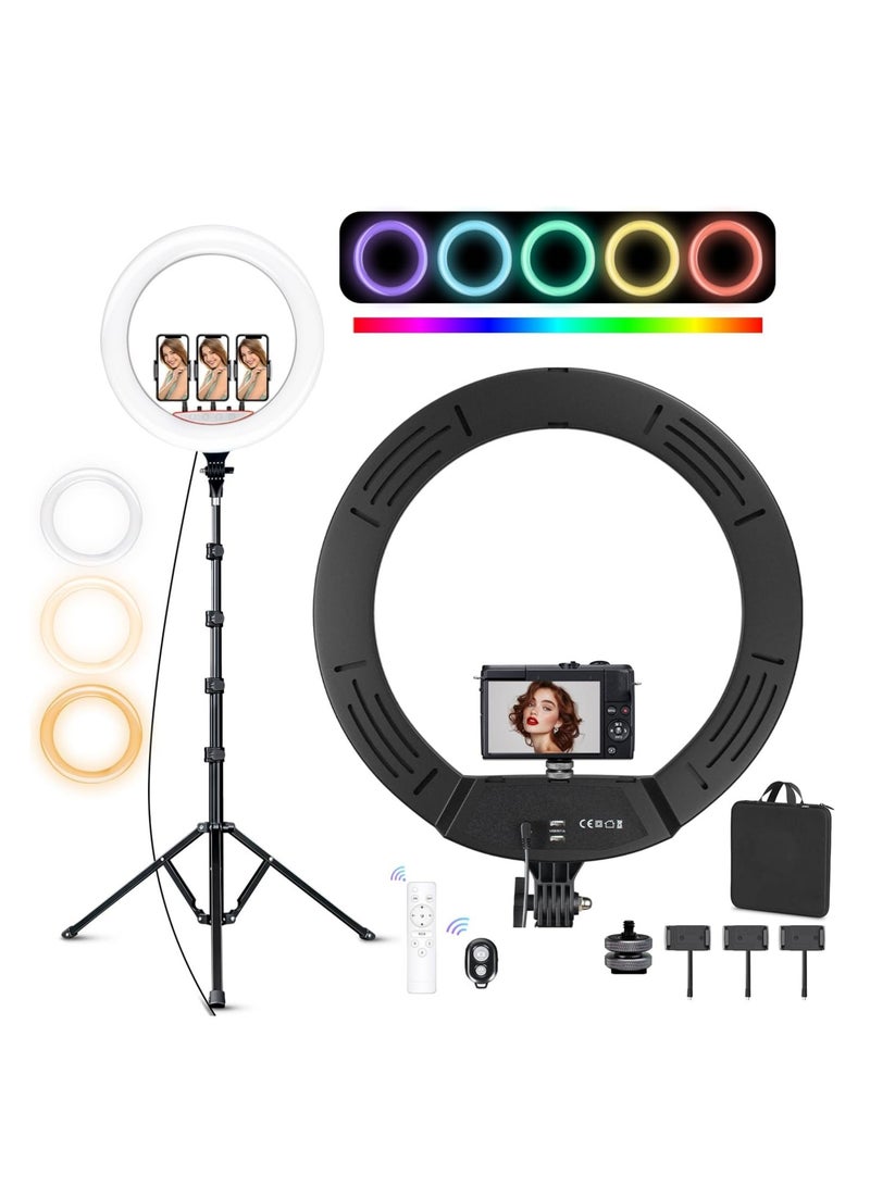 18" RGB Ring Light with Tripod Stand - Image 1