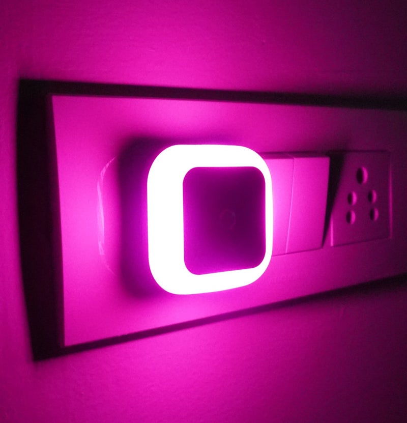 HOARD 0.5W Led Plug in Smart Night Lamp with, Automatic Sensor -(Pink) Pack of 1 - Image 1