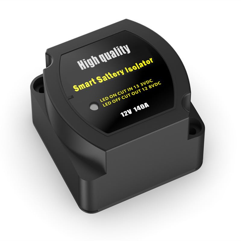 Jtron مجموعة عزل البطارية الذكية المزدوجة Jtron 12V 140 أمبير - VSR - مرحل حساس للجهد لشحن البطارية التلقائي للسيارة، المركبة، RV، ATV، UTV والقارب - Image 2