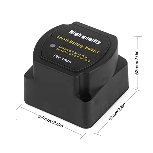 Jtron مجموعة عزل البطارية الذكية المزدوجة Jtron 12V 140 أمبير - VSR - مرحل حساس للجهد لشحن البطارية التلقائي للسيارة، المركبة، RV، ATV، UTV والقارب - Image 3