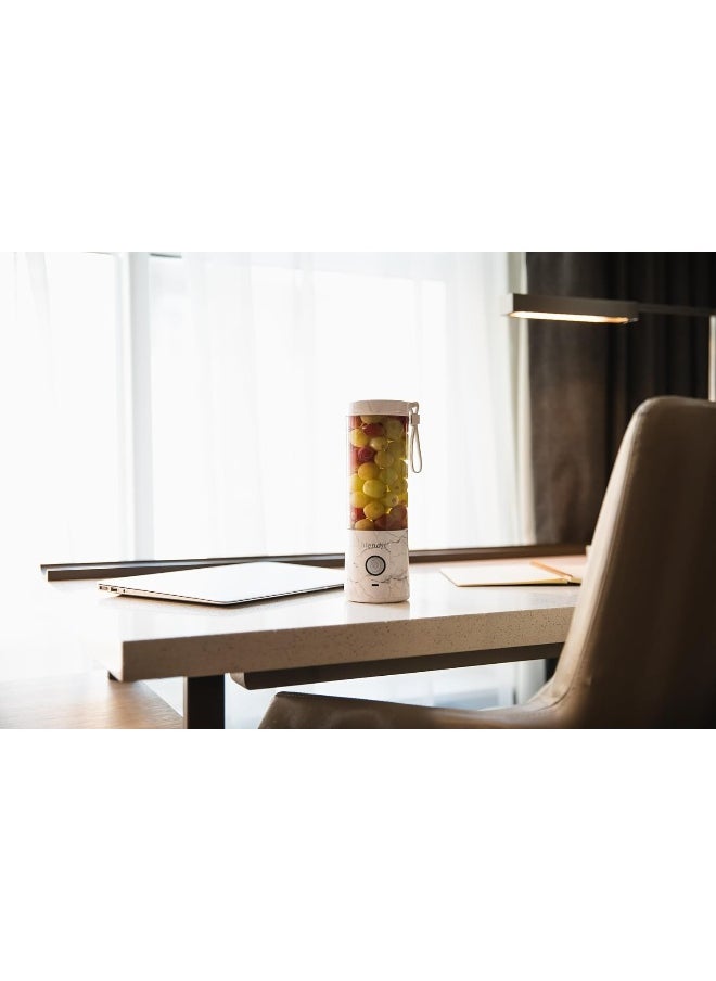 blendjet - BlendJet 2 Portable Blender| World's Most Powerful 16Oz @22,000 RPM, 6 Stainless Steel Blades, Ice Crasher, USB-C Charging, Leak Proof, Self Cleaning, Safety Features, BPA Free - White Marble Print - Image 1