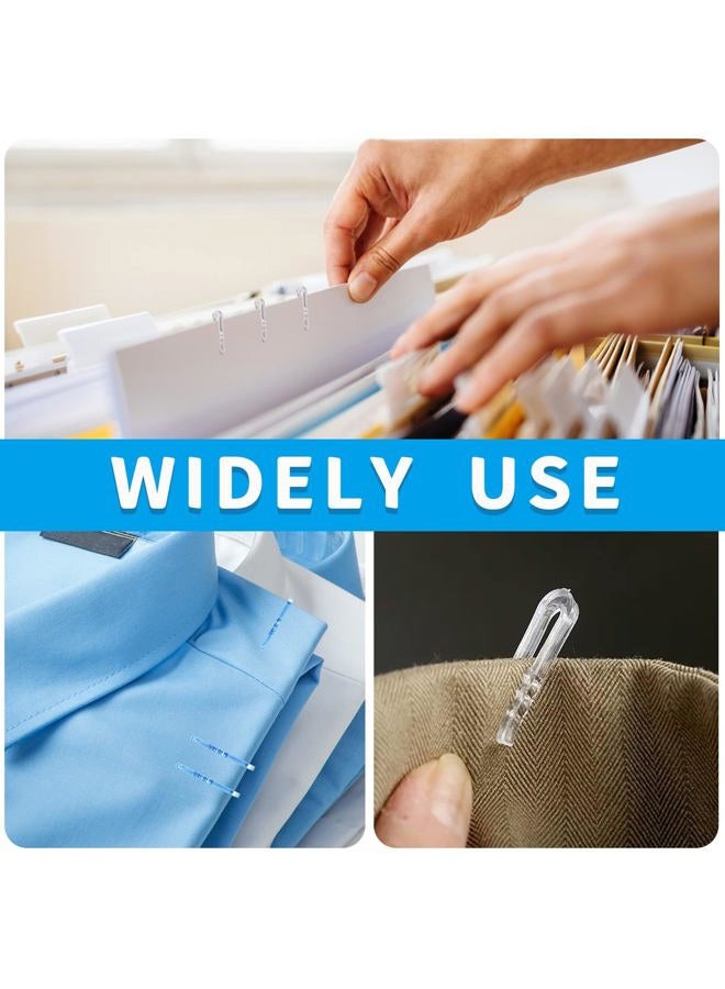 SBYURE 500 PCS U Shape Clear Durable Plastic Alligator Clips Transparent Plastic Shirt Clips with Teeth for Ties, Pants,Shirts Hold Garments in Place - Image 5