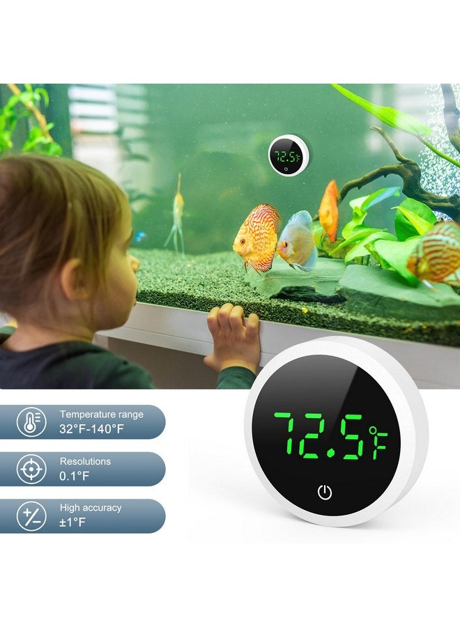 Ankilo Upgraded Aquarium Thermometer, Wireless Digital Fish Tank Thermometer LED Display ±1°F, 5S Refresh Speed, Stick-on Thermometer for Aquariums, Glass Containers - Image 2