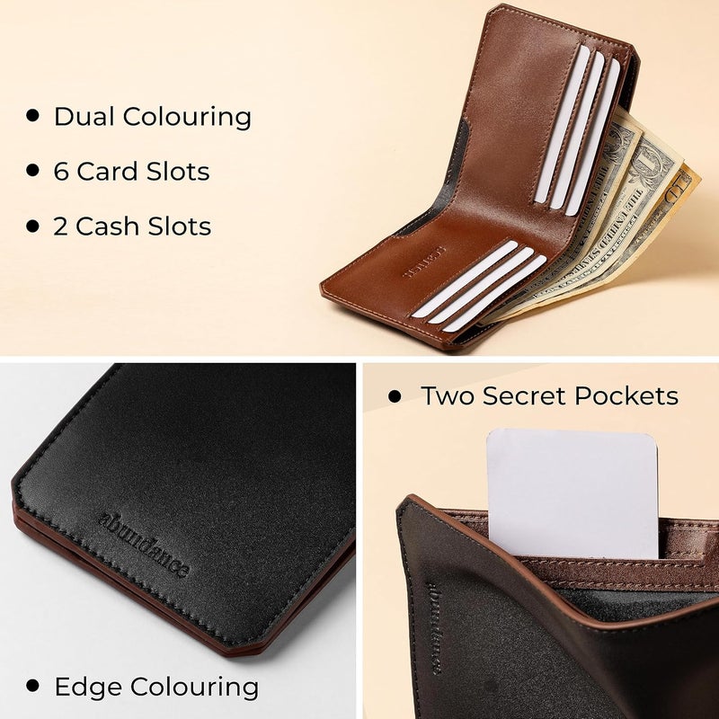 scarters Faux Leather Abundance Wallet For Men | Rfid Protected | Mindful Microfibre | 6 Card Slots & 2 Hidden Pockets | 15 Month Warranty (Black) - Image 3