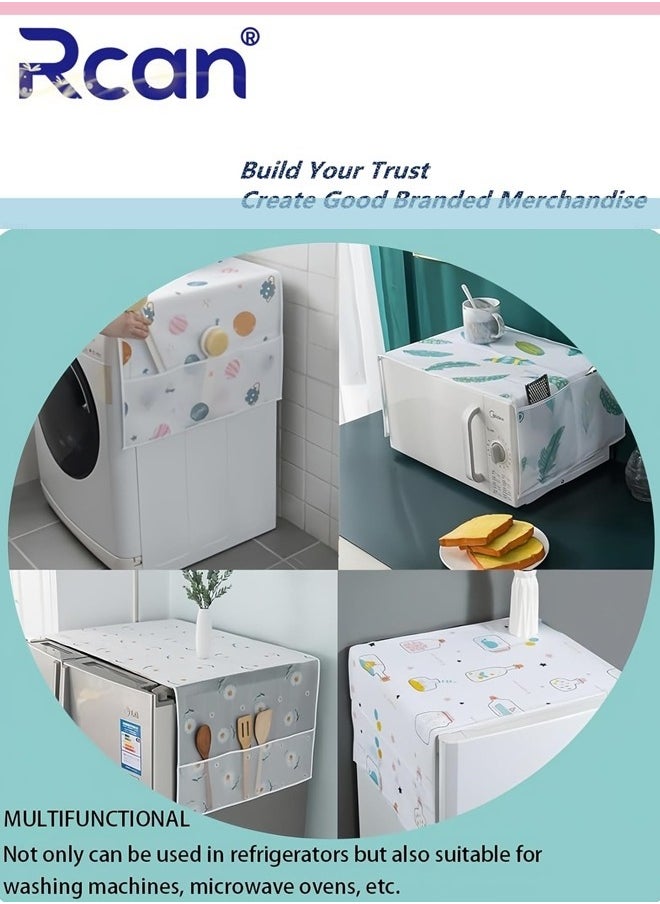 Rcan Refrigerator Dust Cover Waterproof Cover with Side Storage Bag Universal Cover Cloth Suitable for Home and Kitchen Multi Purpose Top Cover  - Image 5
