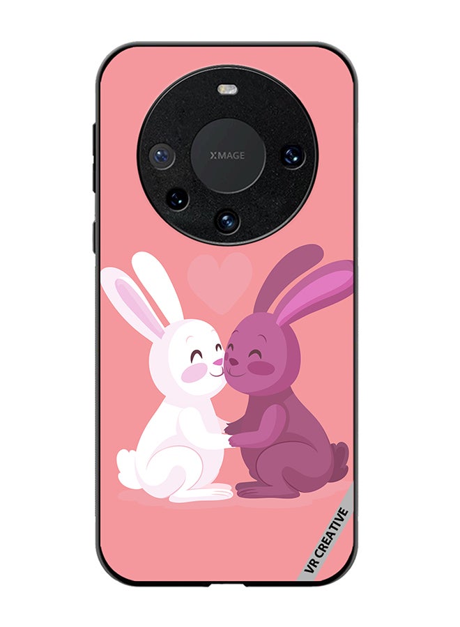 VR CREATIVE Protective Case Cover For Huawei Mate 60 Pro Love Rabbits Design Multicolour - Image 1