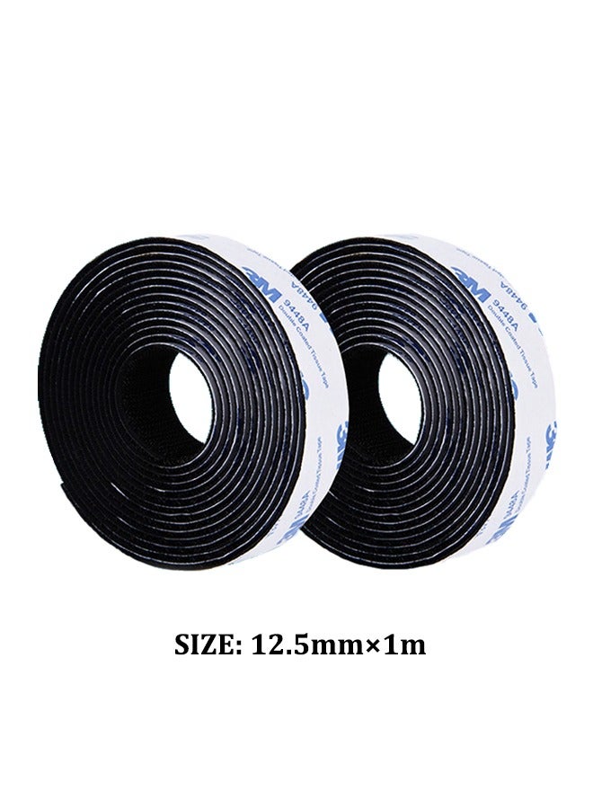 Generic Double-Sided Adhesive, Velcro Adhesive Strip Self Sticky Back Strip, Strong Self-Adhesive Tape for Curtains Window Office Home  - Image 1
