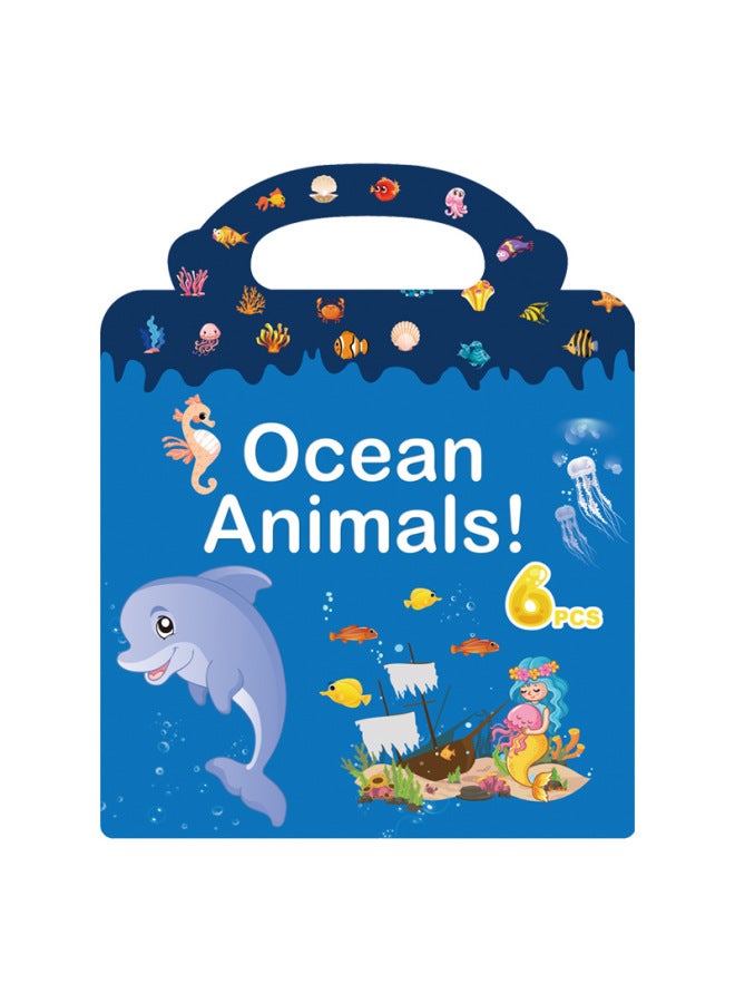 Dingji Direct Waterproof Children's Scene Quiet Book Cognitive Early Education Animal World Dinosaur Ocean Insect Farm - Image 1
