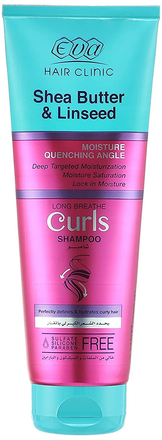 Eva Eva Hair Curls Shampoo Shea Butter And Linseed 777 oz  230 ml It Detangles Hair And Improves Its Ease Of Styling And Preventing Split Ends