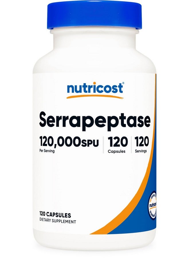 Nutricost Serrapeptase 120,000 SPU, 120 Capsules - Gluten Free, Non-GMO, and Vegetarian Friendly - Image 1