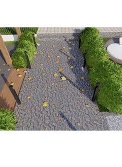 UCANDLE Black beveled square garden path lighting pole  - Image 2