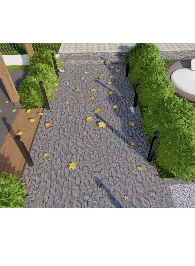 يوكاندل عمود إنارة ممرات حدائق أسود مربع مشطوف - Image 2