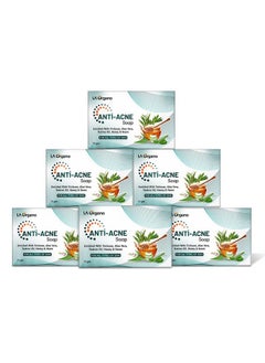 LA Organo LA Organo Anti Acne Soap For Remove Acne, Blemishes, Scars, Pimples, Dark Spots for All Skin (Pack of 6)  - Image 1